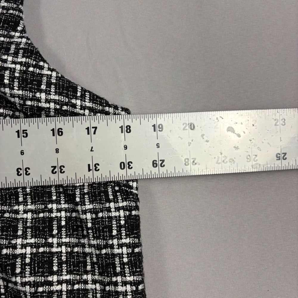 Loft Size 6 Mini Shift Dress Faux Button 90s Y2K Plaid Sleeveless - Picture 8 of 12